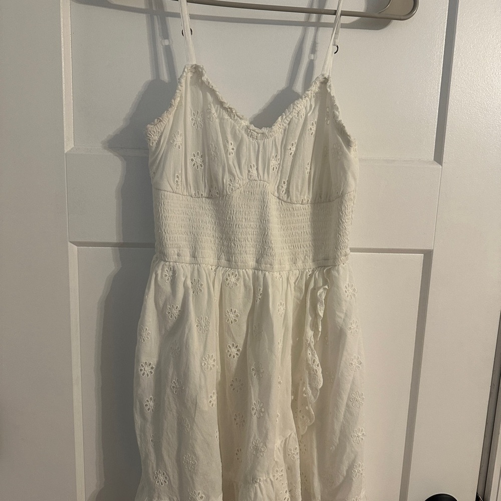 Hollister White Eyelet Mini Dress